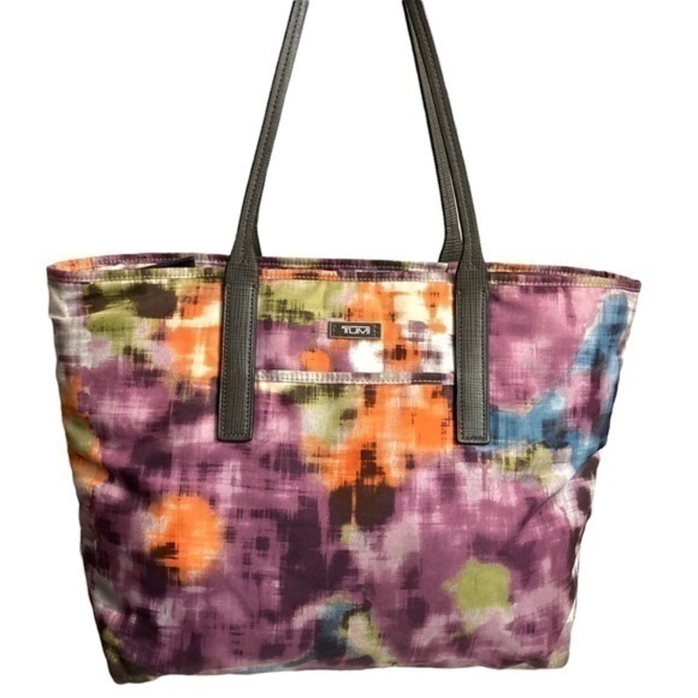 Tumi multicolor nylon tote bag